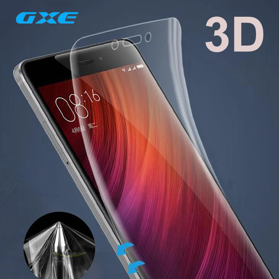 GXE TPU мягкая пленка 3D полное покрытие Защитная для экрана Xiaomi Mi 6 5c 5x 5S Plus Max 2 Note 3 Redmi