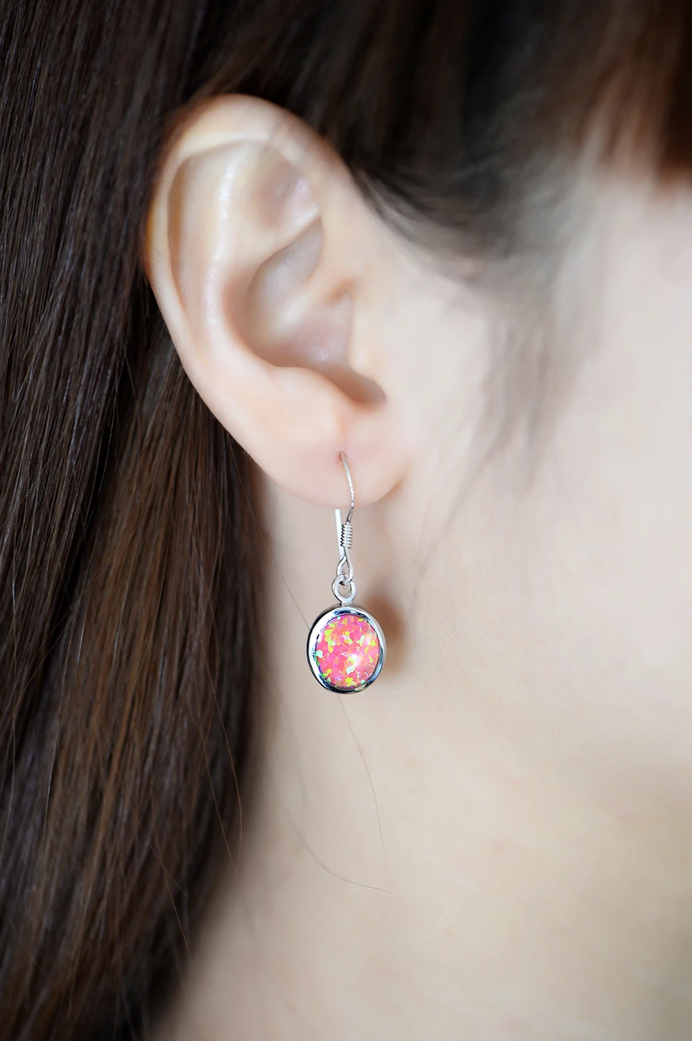 Реальные женские серебряные серьги Dormith подвески с голубым/белым красным