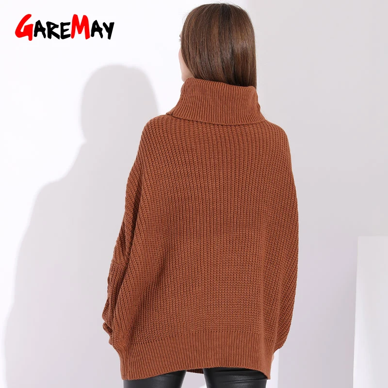 Turtleneck Women Sweater Oversized Jumpers Ladies Women's Winter Pullover Knitted Oversize Sweaters | Женская одежда