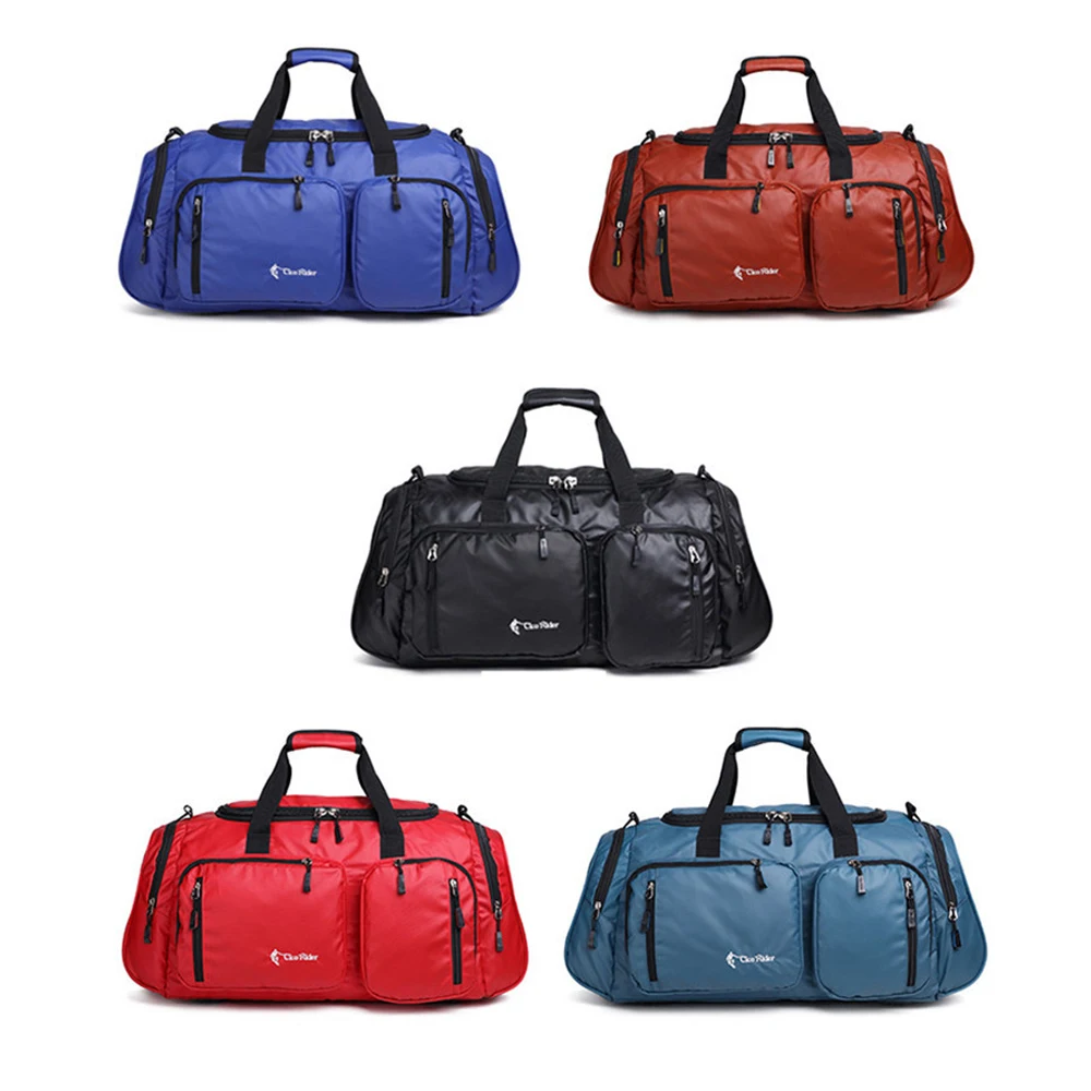 

Man Women Nylon Gym Bag Solid Soft Sports Large Travel Bags Waterproof Large Fitness Bag for Sports Yoga 2 Strips WX094