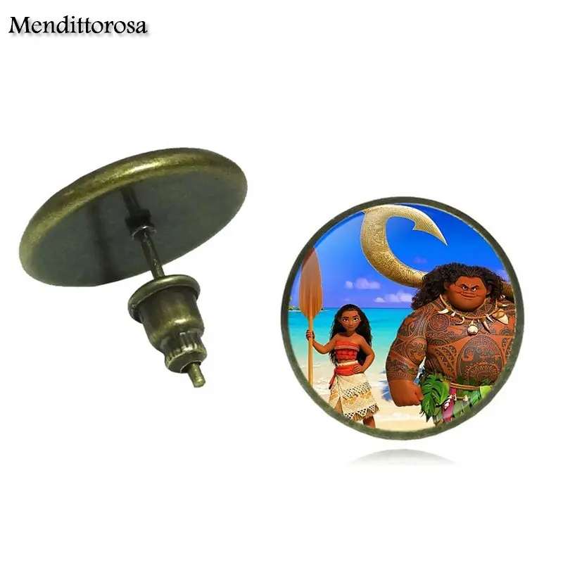 Модные женские серьги гвоздики Mendittorosa из фильма Моана с