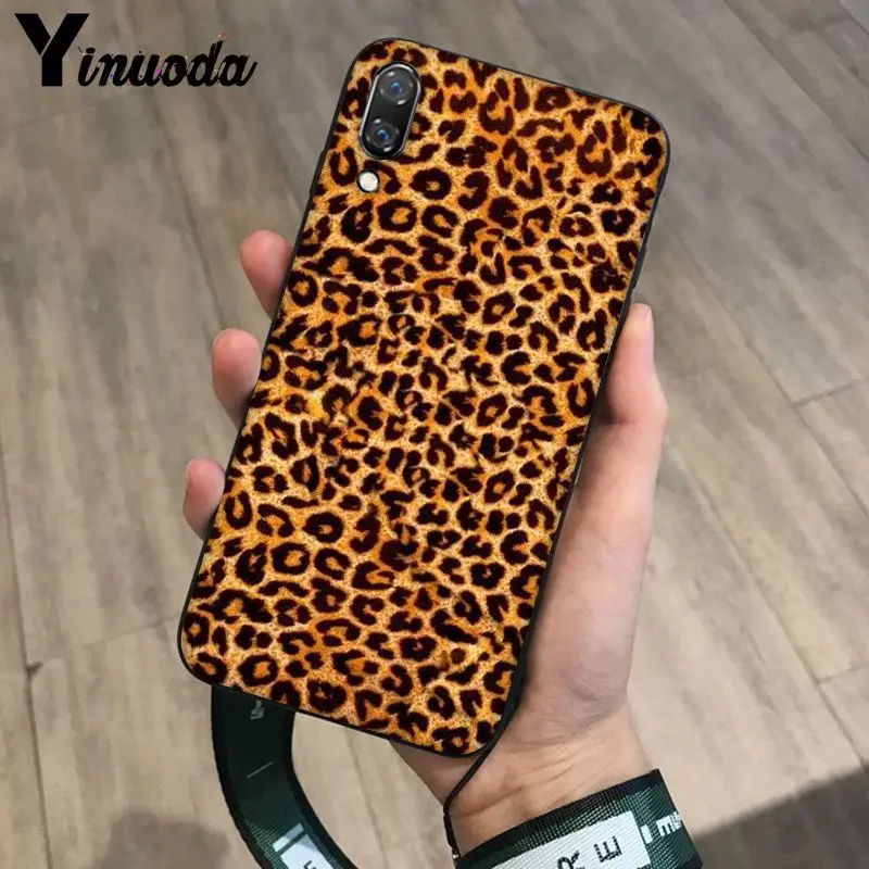Yinuoda Тигр Леопардовый принт пантера Черный силиконовый чехол для телефона Huawei P9
