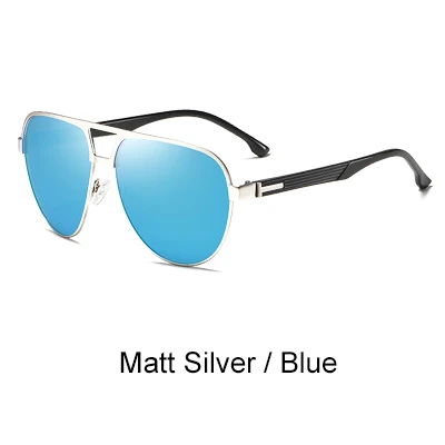 Matt Silver - Blue Ralferty, солнцезащитные очки, мужские, поляризационные, UV400, высокое качество,, пилот, мужские, для вождения, для рыбалки, зеркальные, солнцезащитные очки, gunes gozlug, D201958 - Цвет линз: Matt Silver - Blue