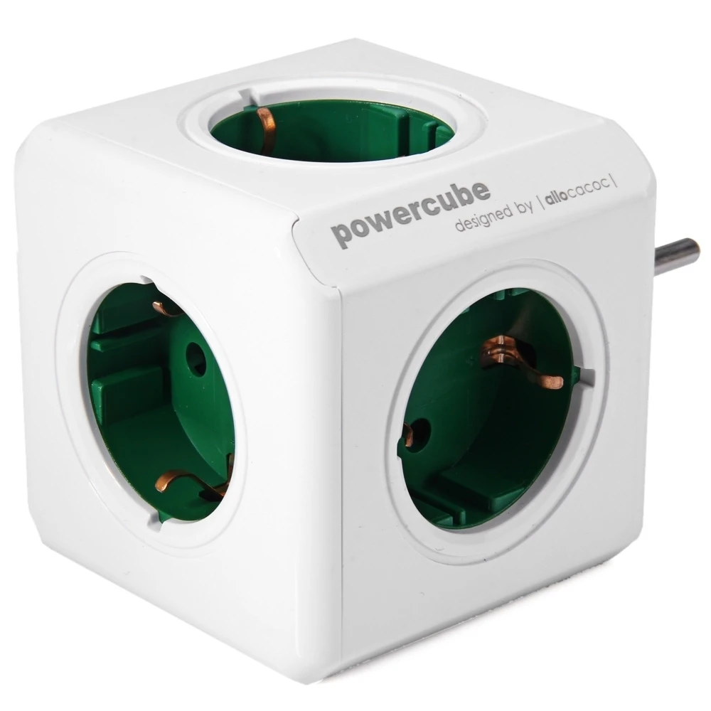 Цельнокроеное платье Allocacoc Мощность Cube оригинальный разъем DE Plug 5 розеток адаптер