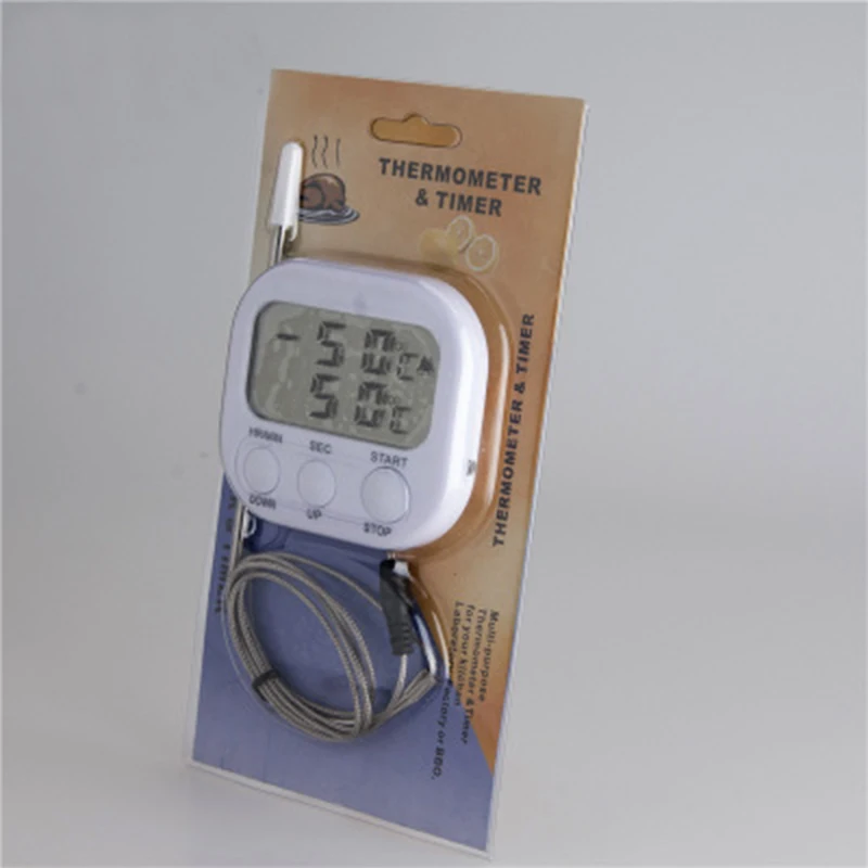 2 In1 ЖК дисплей Цифровой Еда Термометр Кухня принадлежности для шашлыков
