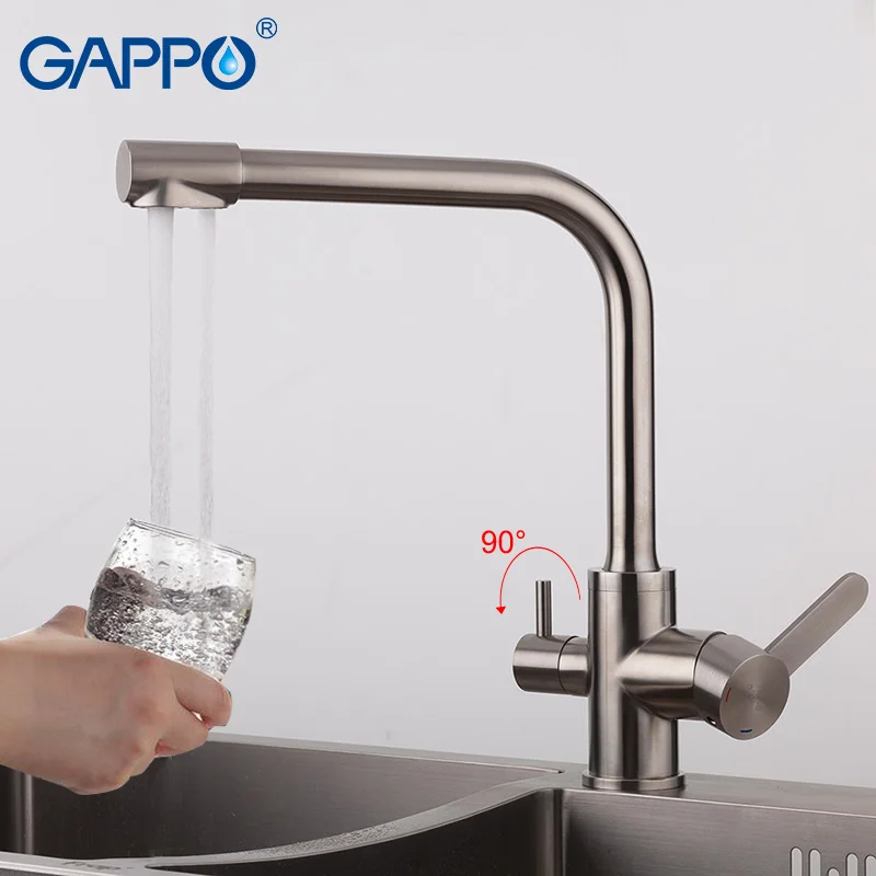 Кран из нержавеющей стали 304 GAPPO кухонный смеситель с питьевой водой