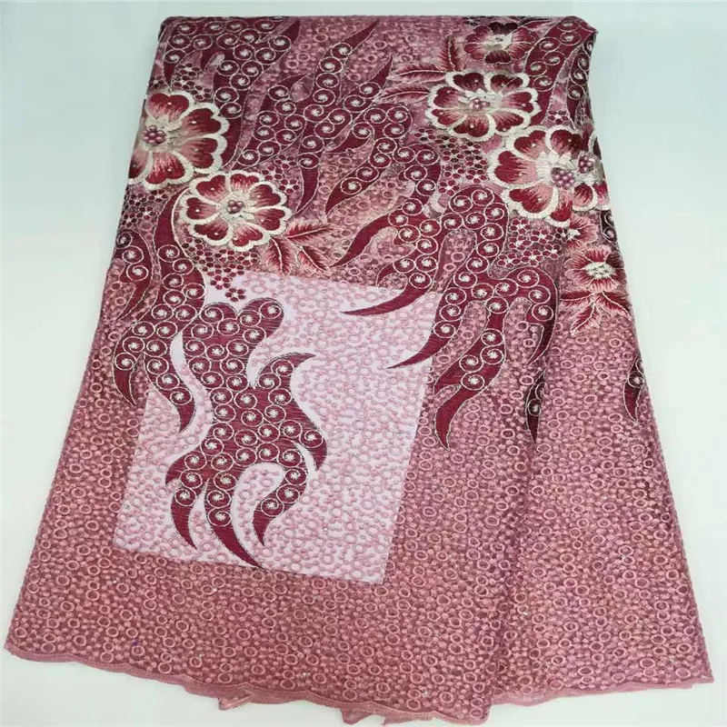 Embroidery Latest African Laces 2018 Green Purple French Tulle Lace Fabric High Quality With Beads And Stones For Dress | Дом и сад