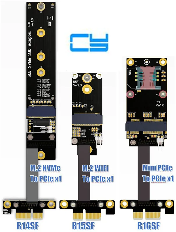 Riser PCI-express PCIe x1 для mini mPCIe беспроводной WiFi расширитель карт ленточный кабель PCI-e 1x10