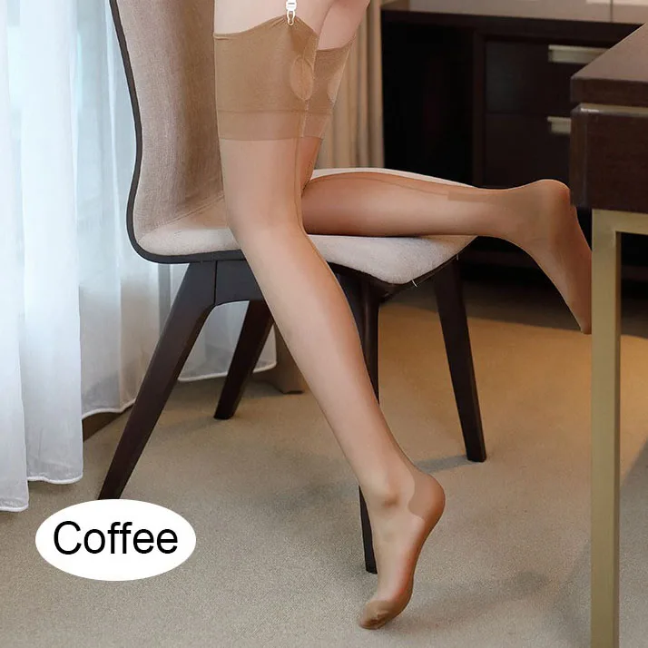 Coffee SAROOSY, сексуальные женские чулки, Ретро стиль, полый ребро, модные гольфы, 8 D, тонкие, высокие, эластичные, сзади, нейлоновые чулки, Новинка - Цвет: Coffee