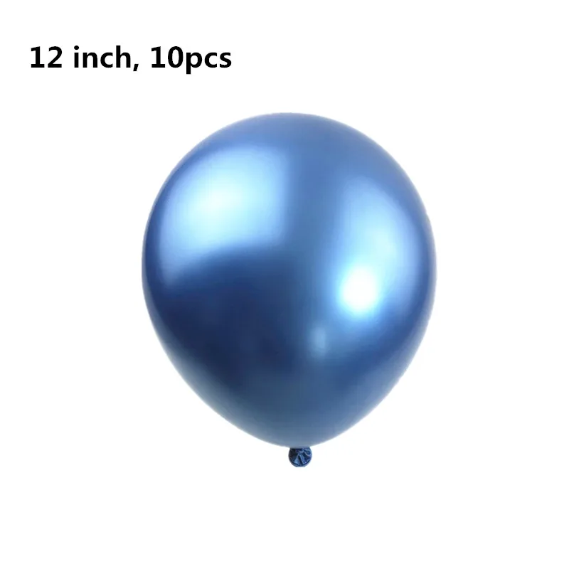 blue 12 inch 10pcs DIY золотые металлические арочные шары 5 12 18 дюймов, Круглый латексный шар для детского дня рождения, вечеринки, свадьбы, украшения для детского душа - Цвет: blue 12 inch 10pcs