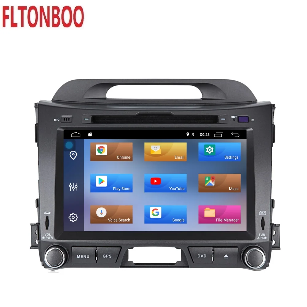 8 "Android 9 для KIA SPORTAGE автомобильный dvd gps навигация Wifi BT 3G 4 ядра 16G вспышка 1024x600