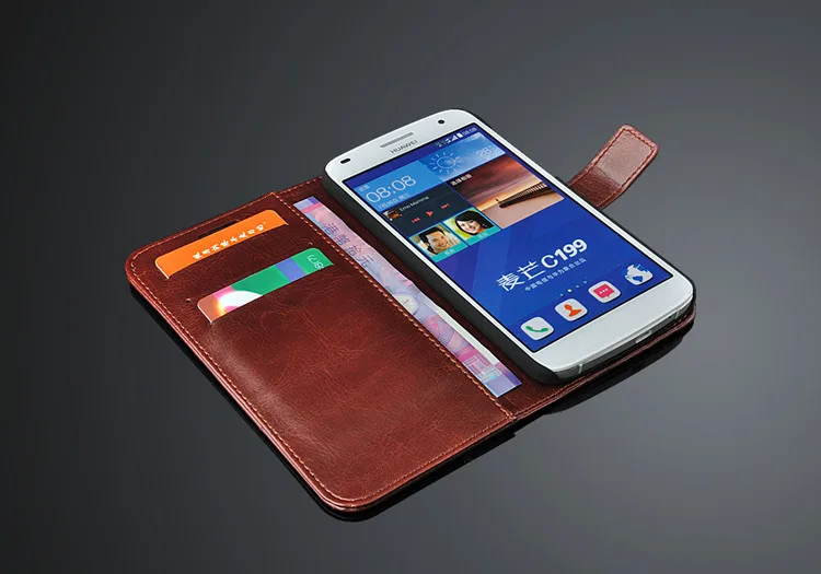 Чехлы для Huawei Ascend G7 чехол с держателем карт C199 кожаный Ультратонкий бумажник