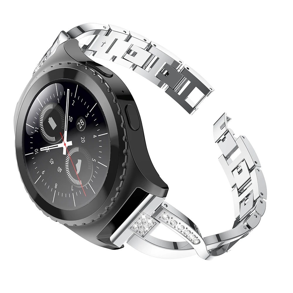 Модный женский браслет 20 мм для Samsung Gear S2 ремешок со стразами Classic 42 аксессуары