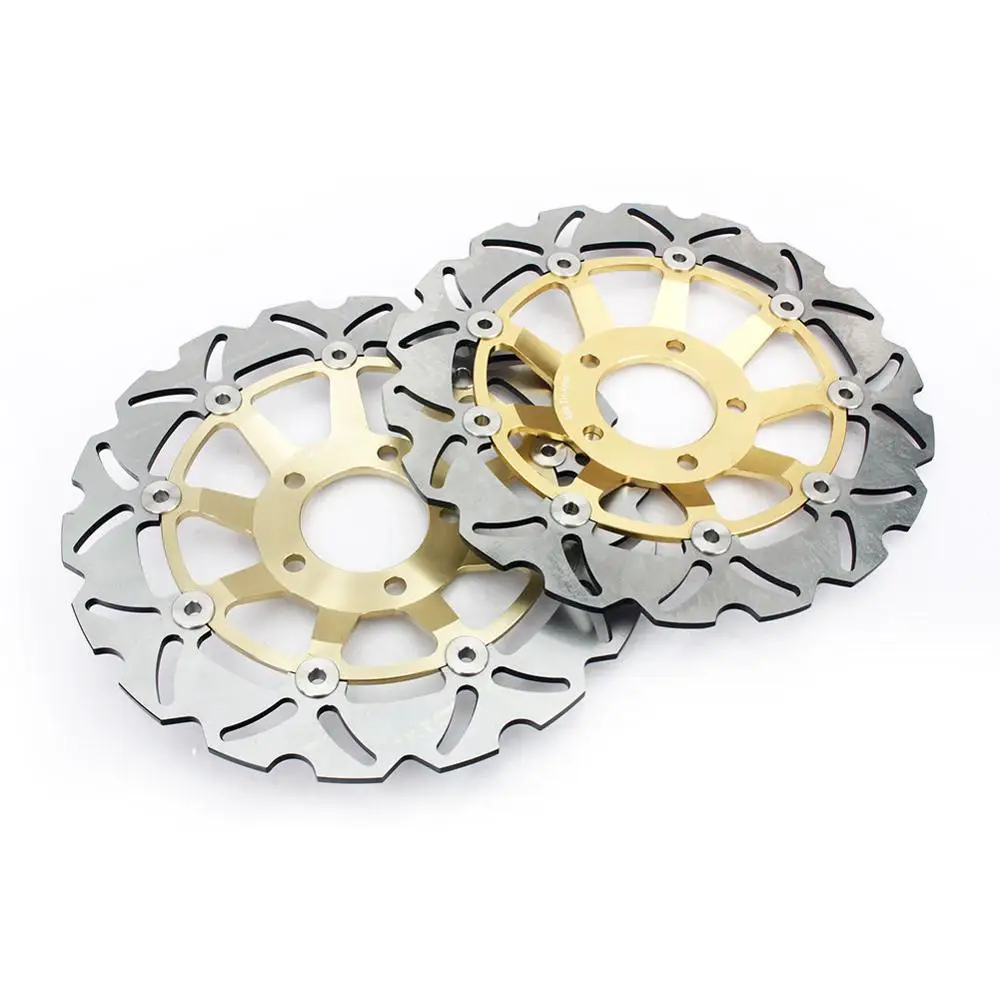 Wavy Gold Front BIKINGBOY Передние Задние тормозные диски Диски роторы для Suzuki GSX 600 750 F 89-97 GSX400F 88-90 GSX 400 Impulse GSF400 Bandit N V VZ - Цвет: Wavy Gold Front