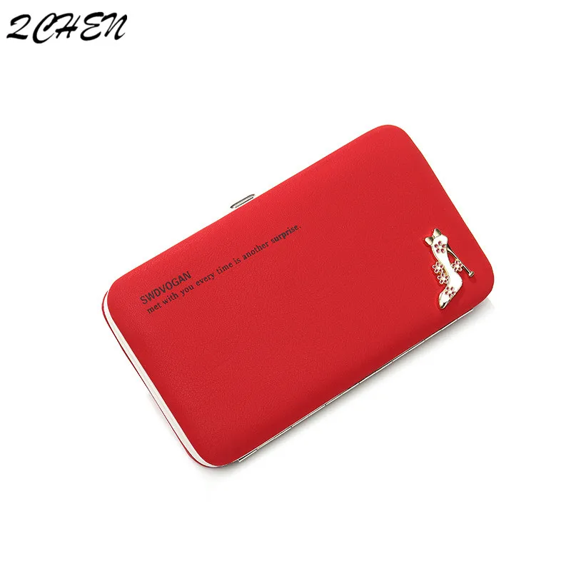 Women's wallet purse high heel women's brand name business card holder mobile phone bag  leather clutch bag female lunch box 533