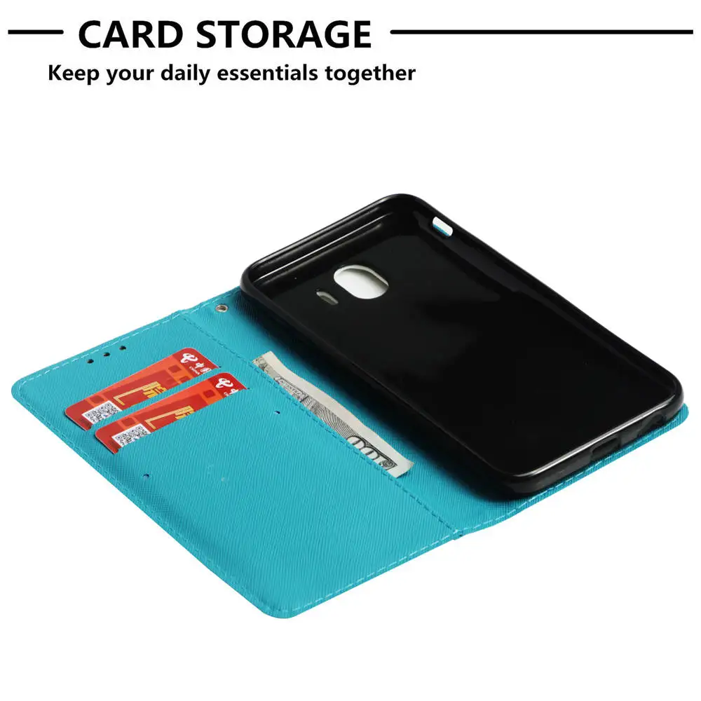 3D Book Flip Covers On For SAMSUNG SM-J400F J4 2018 J400G Cases Samsung Galaxy Global J400F/DS Wallet Full Housing |