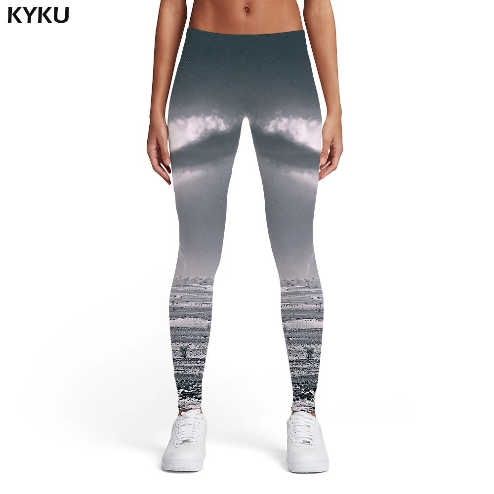 KYKU galaxy Леггинсы женские синие спортивные космические дамские Harajuku спандекс готические сексуальные женские s легинсы, штаны для фитнеса модные летние