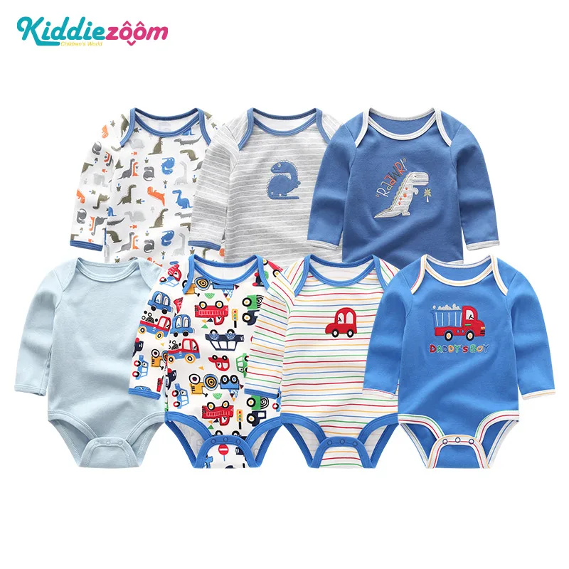 

7Pcs Baby Onesies Newborn Baby Girl Clothes Long Sheeve Boy Rompers Clothing Recien Baby Pajamas sets Cotton roupas de bebe