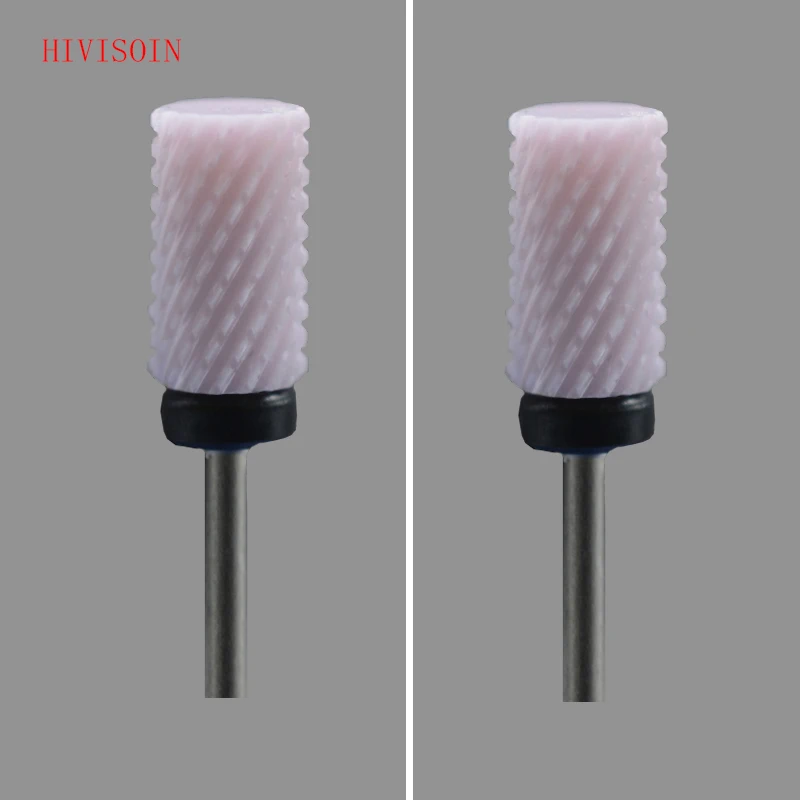 

2 Pcs/Lot Pink Ceramic Nail Drill Bit - Lager Barrel Bit - XC (2080.066)