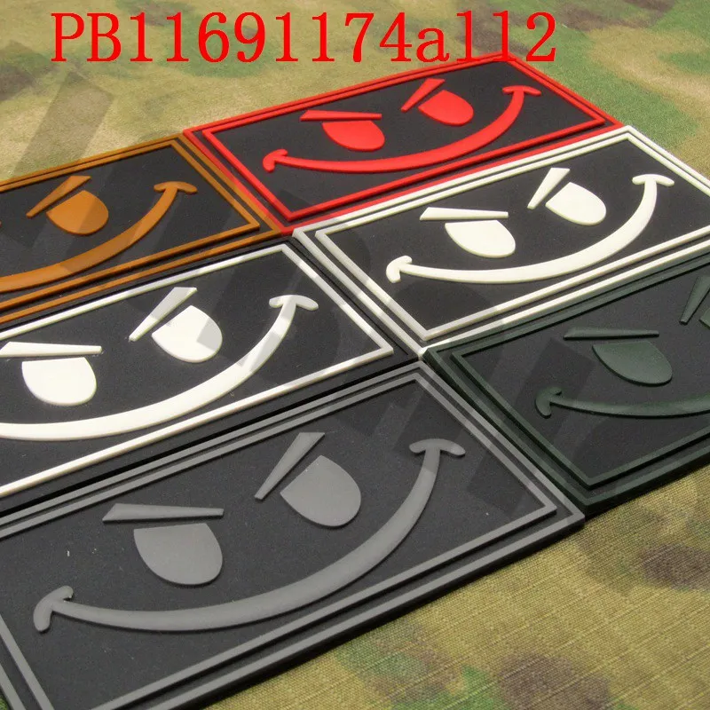 3D ПВХ патч SealTeam Smiley Face Военная тактика для поднятия морального духа|Заплатки| |