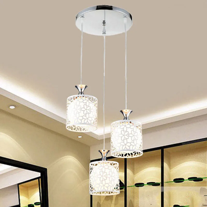 Теплые и простые современные подвесные светильники для столовой