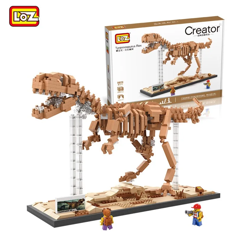 Строительные блоки LoZ Tyrannosaurus Rex Fosiles T череп модель DIY сборка игрушечный