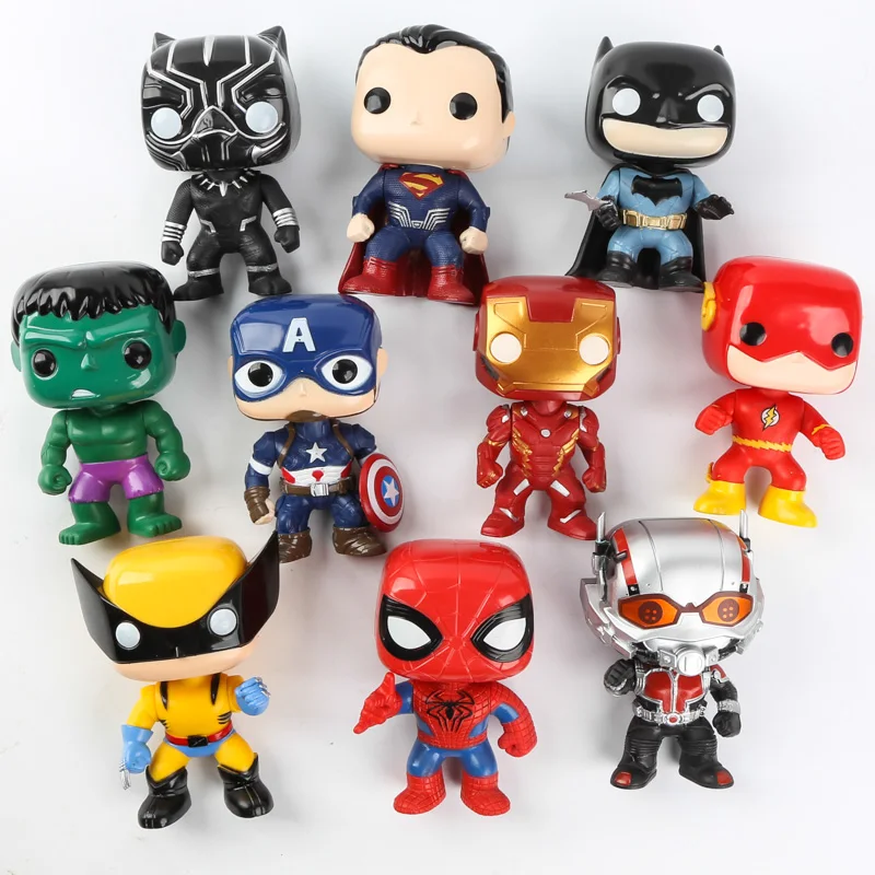 10 шт./лот фигурки героев Marvel мстители супергерой Железный человек спадернань