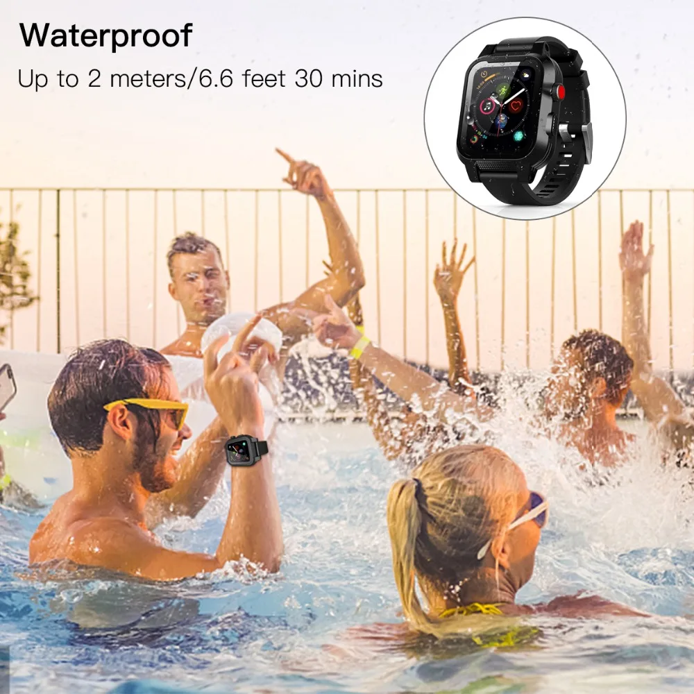 SHELLBOX водостойкий ремешок для Apple watch 42 мм чехол с силиконовым браслетом для iwatch42 band 42 мм аксессуары
