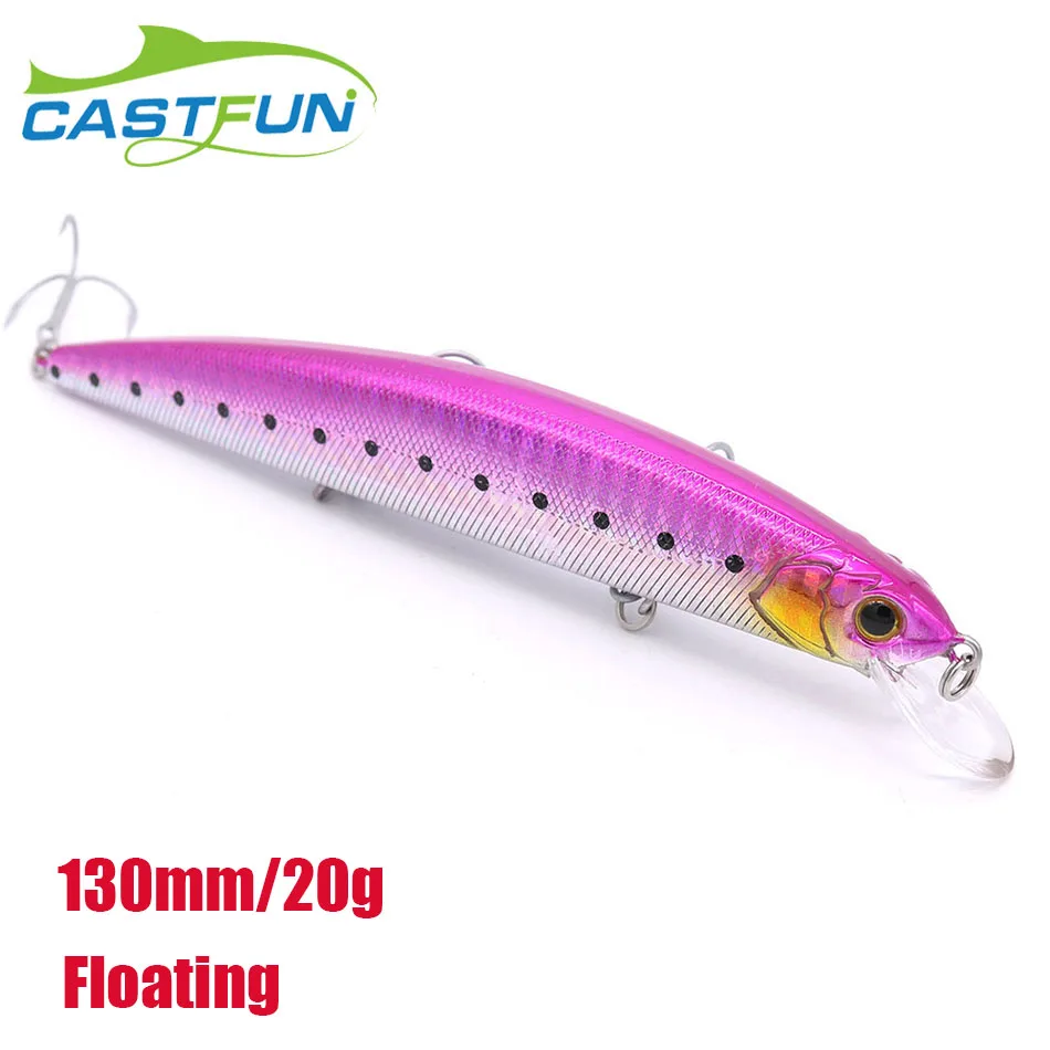 CASTFUN большая приманка Minnow 20 г 13 см плавающая верхняя водная воблер Щука