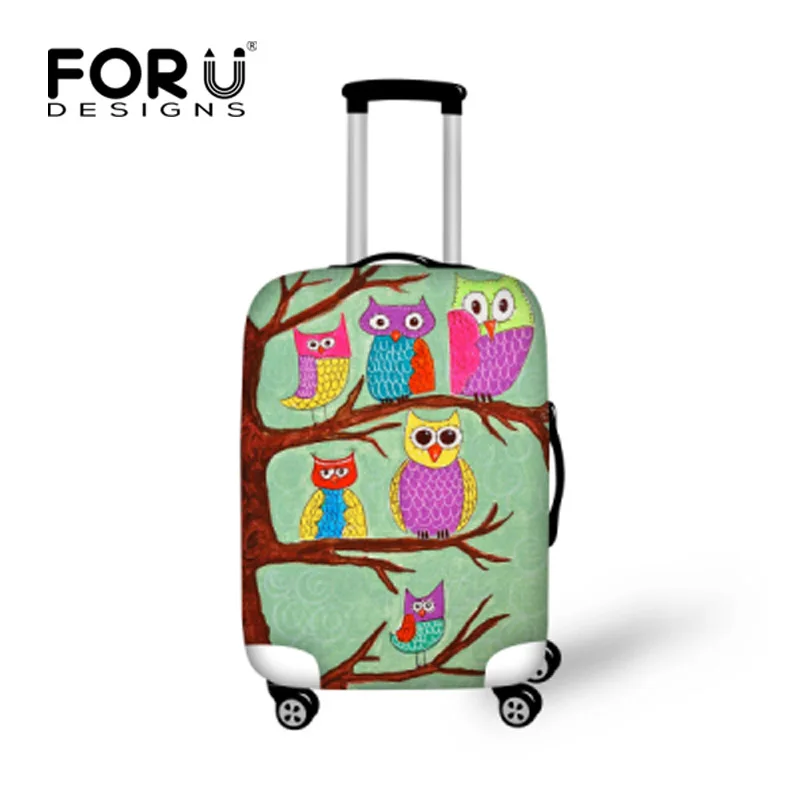 Водонепроницаемый чехол для чемодана forusus с принтом совы 18 328 дюймов на колесиках
