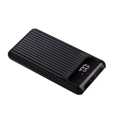 10000 мАч портативный внешний аккумулятор power Bank QC 3,0 двойной USB lcd Банк питания зарядное устройство для мобильных телефонов, планшетов Poverbank - Цвет: Черный