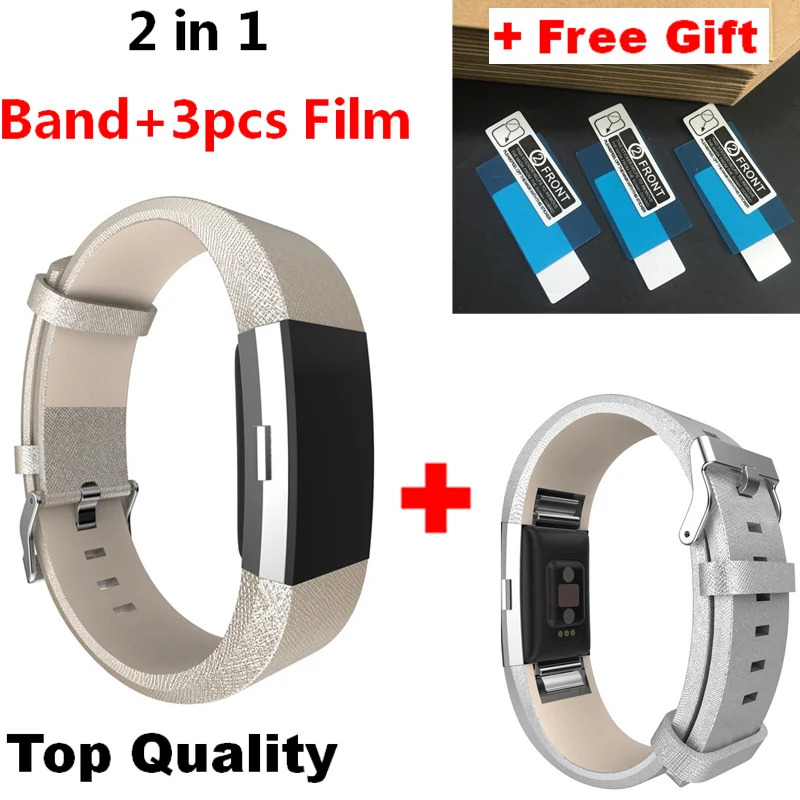 2 в 1: COMLYO для браслета Fitbit charge кожаный браслет ремешок Charge2 Samrt подходит 5 9 8 1 дюймов
