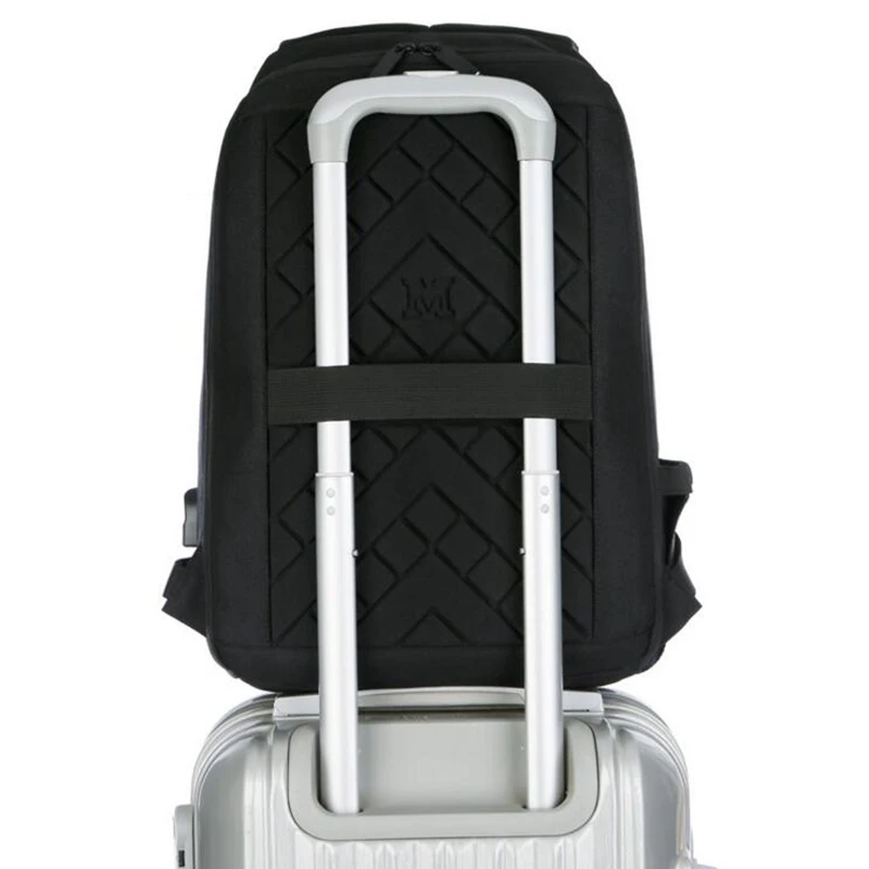 

Zebella 2019 New Men's Backpack USB Charging Laptop Business Backpack Multi-function Waterproof Oxford Cloth Travel Backpack