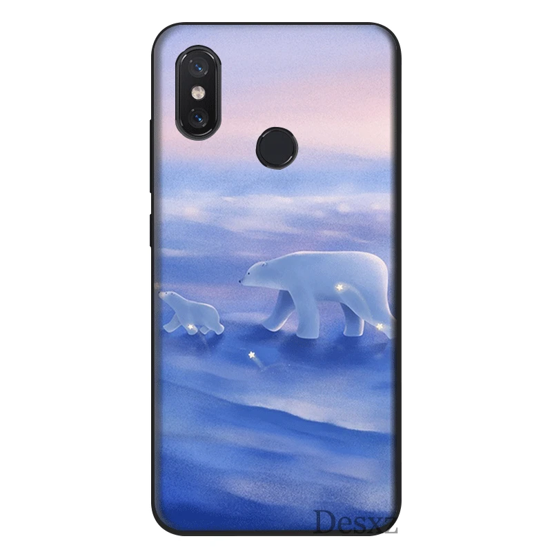 Desxz силиконовый чехол для мобильного телефона Xiaomi Redmi GO 7 S2 4A 4X5 5A Plus 6 6A Pro Чехол с мультяшным полярным медведем сумка в виде ракушки