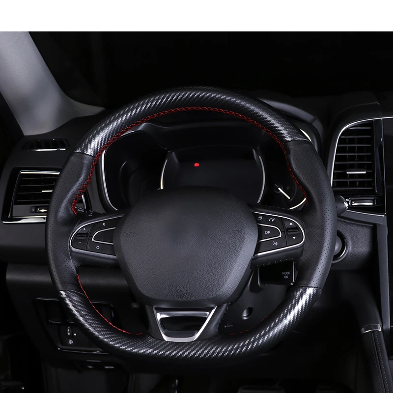 

lsrtw2017 real leather car steering wheel for renault koleos 2016 2017 2018 2019 samsung qm6