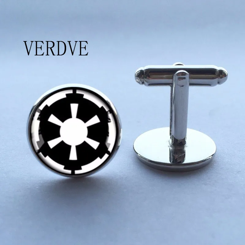 

Новинка 1, запонки для ручек, мужская рубашка, Галактическая Империя, круглая стеклянная подвеска, отправка друзьям, высококачественные запонки, аксессуары