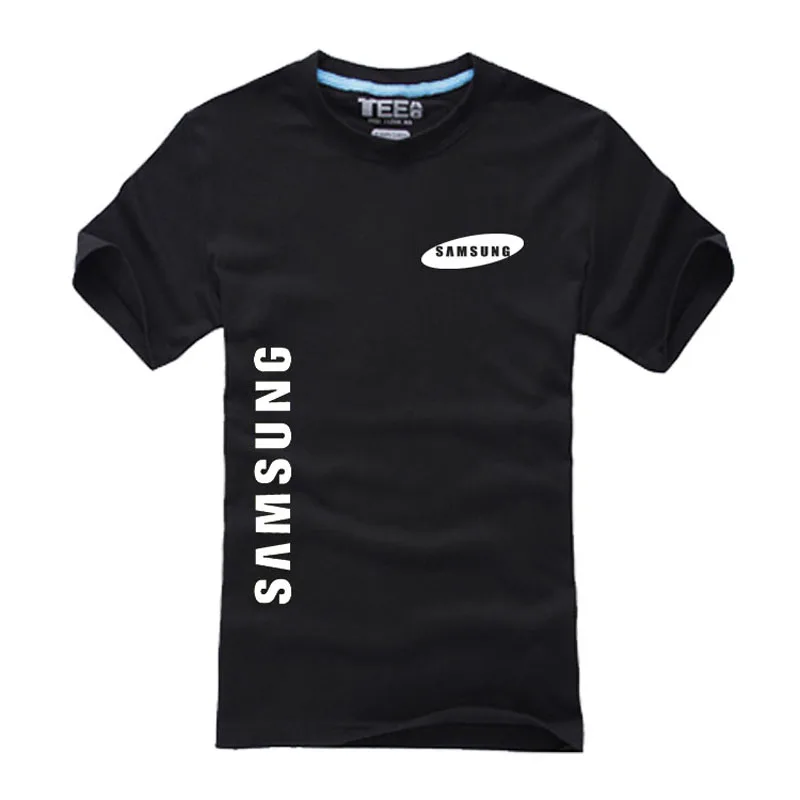 Футболка унисекс с логотипом Samsung повседневная мужская футболка коротким