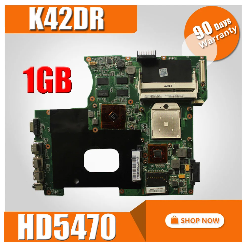 

K42DR материнская плата HD5470 1 ГБ для For Asus A42D K42D K42DY K42DR материнская плата для ноутбука K42DR материнская плата K42DR Материнская плата Тест 100% ОК