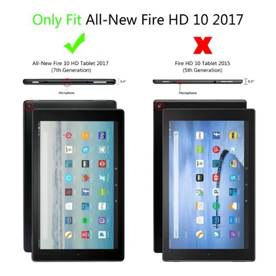 Чехол с зернистой текстурой складной из искусственной кожи чехол для Amazon Kindle Fire HD