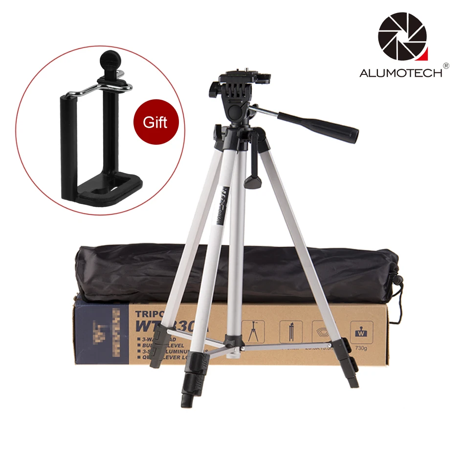 Мини штатив Трипод ALUMOTECH для цифровой зеркальной фотокамеры смартфона студийной