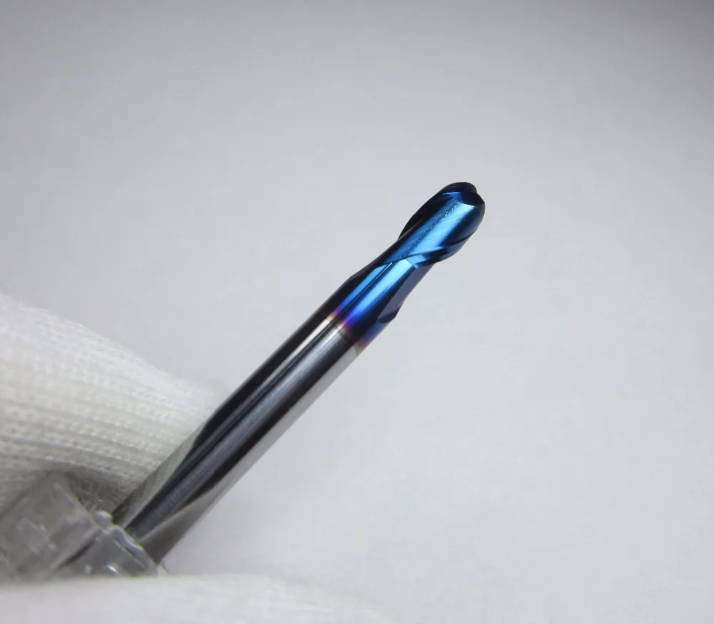 Радиус 2 0 мм диаметр 4 HRC68 R2.0 канавки Концевая фреза из карбида вольфрама с