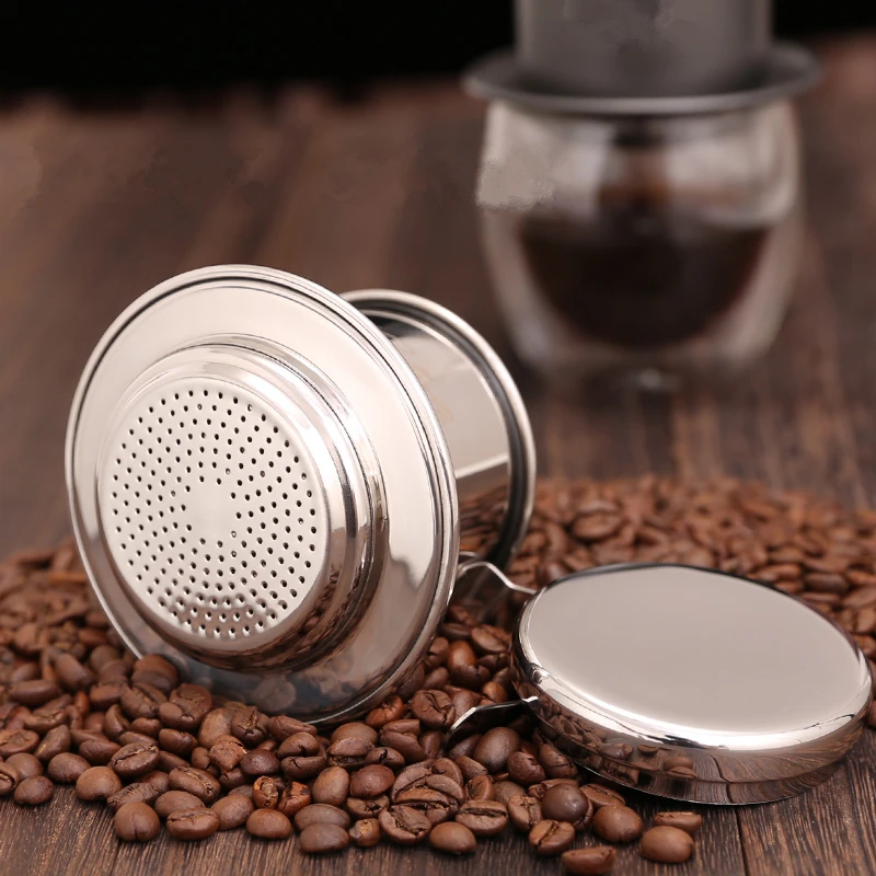 Вьетнамский кофе Dripper Нержавеющая сталь фильтр многоразовые Вьетнам