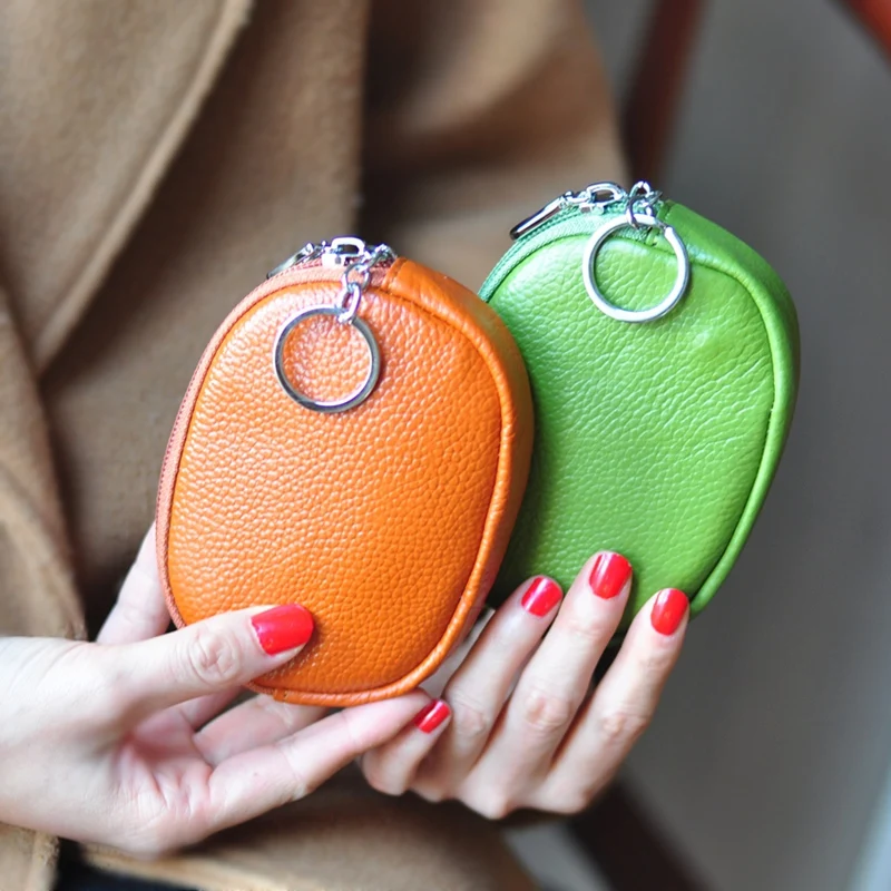 Модный кошелек для монет из коровьей кожи Женская мини-сумка карамельных цветов