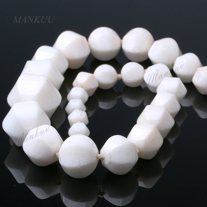 XYCAGB030 1 Strand White Jasp er Beads Handmade Faceted Abacus DIY Jewelry Finding Semi-precious Stone 8*20mm | Украшения и