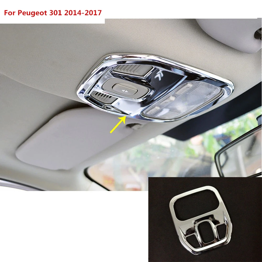 Для Peugeot 301 2014 2015 2016 2017 автомобиль ABS Хром Передняя головка переключатель чтения