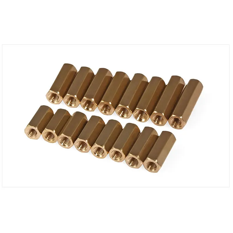 H057 10 шт./лот полый Медный столб M3 PCB монтажные столбы шестигранные двойной пропуск