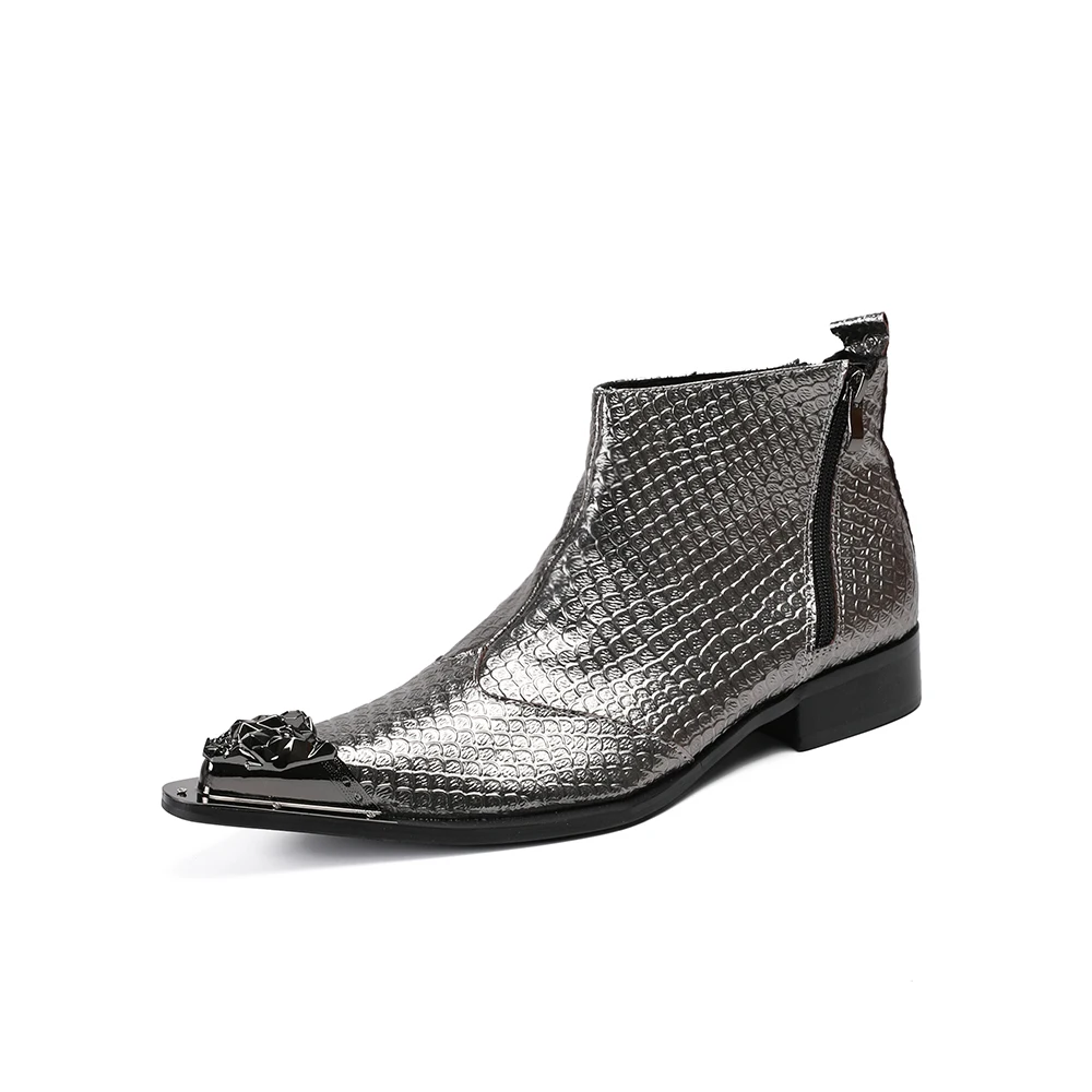 Фото Мужские ботильоны Bota masculina, кожаная обувь, мужские ботинки «Челси» с острым носком и молнией, армейская военная обувь, оксфорды больших размеров №2