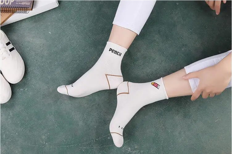 Лидер продаж женские носки карандаш динозавр банан молоко ракета мультфильм