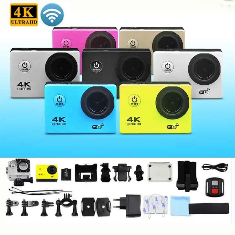 Экшн-камера Ultra HD F60/F60R 4K/30fps 16 мп wi-fi 170 дюймов водонепроницаемая спортивная камера