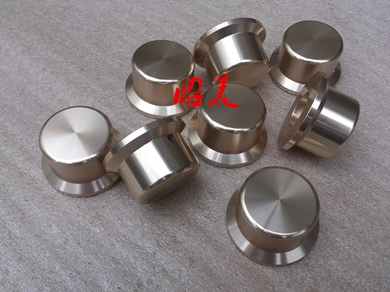 

Diameter 44 shank diameter 35 high 25 knob aluminum alloy solid volume potentiometer audio amplifier knob HIFI 44X35X25MM-10P